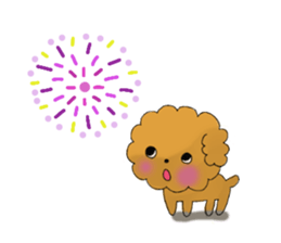 My toy poodle RAMUchan2 annual events sticker #12153168