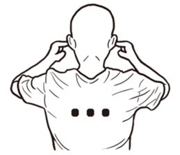 T-shirt bald man sticker #12154304