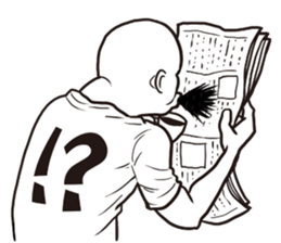 T-shirt bald man sticker #12154306