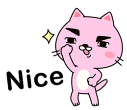 Pink cat kappa sticker #12154335