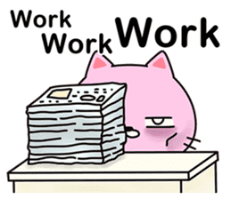 Pink cat kappa sticker #12154338