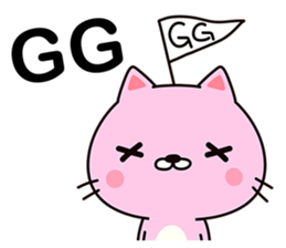 Pink cat kappa sticker #12154362