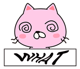 Pink cat kappa sticker #12154368