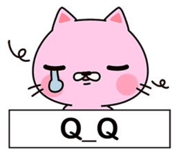 Pink cat kappa sticker #12154369