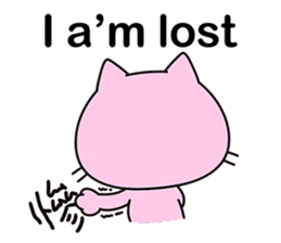 Pink cat kappa sticker #12154370