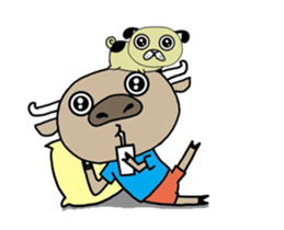 nong-buff and look-chin sticker #12154436