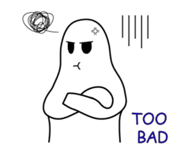 White ghost and friends sticker #12155236