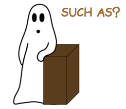 White ghost and friends sticker #12155238