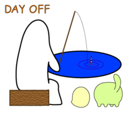 White ghost and friends sticker #12155244