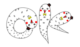 Stylish spotted garden eel sticker #12155726