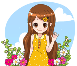 Happy lovely girls sticker #12156934