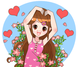 Happy lovely girls sticker #12156935