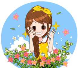 Happy lovely girls sticker #12156938