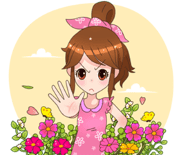 Happy lovely girls sticker #12156939