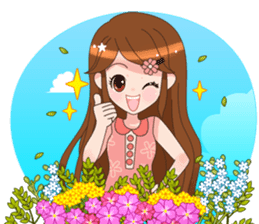 Happy lovely girls sticker #12156941