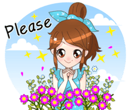 Happy lovely girls sticker #12156946