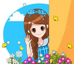 Happy lovely girls sticker #12156950