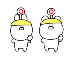 Moving rabbit and bear sticker #12157901