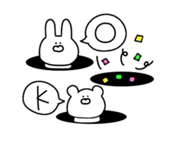 Moving rabbit and bear sticker #12157904