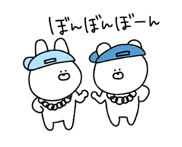 Moving rabbit and bear sticker #12157911