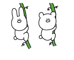 Moving rabbit and bear sticker #12157914