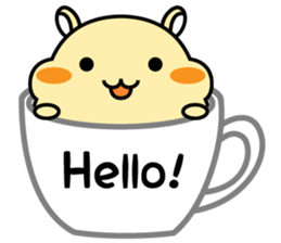 Chubbiness, ham ham.(cream hamster) sticker #12158686