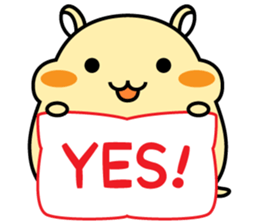Chubbiness, ham ham.(cream hamster) sticker #12158702