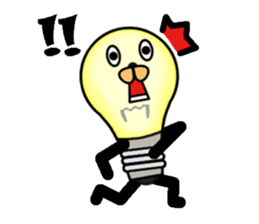 this light bulb name is hikaru sticker #12162094