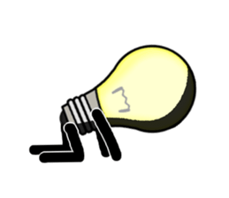 this light bulb name is hikaru sticker #12162130