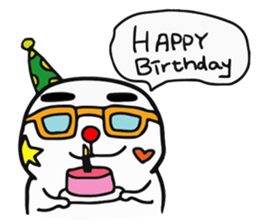 The fat white 3 sticker #12162181