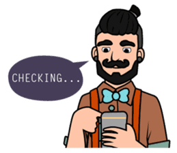 Hipster Hacker sticker #12163408