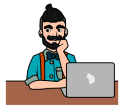 Hipster Hacker sticker #12163412