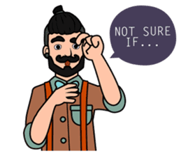 Hipster Hacker sticker #12163414