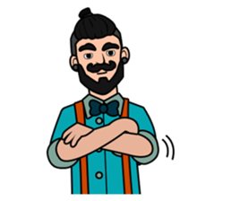 Hipster Hacker sticker #12163415