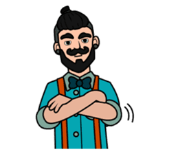 Hipster Hacker sticker #12163415