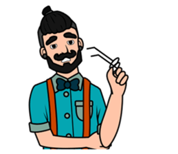 Hipster Hacker sticker #12163416