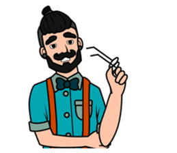 Hipster Hacker sticker #12163416