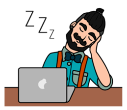 Hipster Hacker sticker #12163417