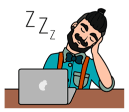 Hipster Hacker sticker #12163417