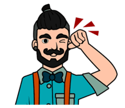 Hipster Hacker sticker #12163418