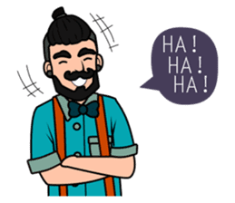 Hipster Hacker sticker #12163419