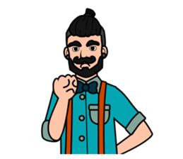 Hipster Hacker sticker #12163423