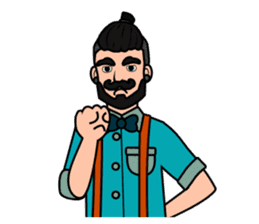 Hipster Hacker sticker #12163423