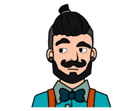 Hipster Hacker sticker #12163424