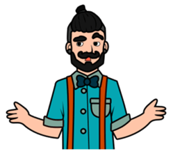 Hipster Hacker sticker #12163425