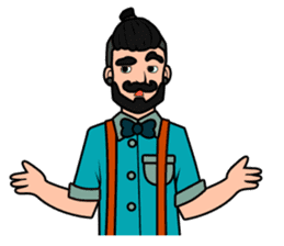 Hipster Hacker sticker #12163425