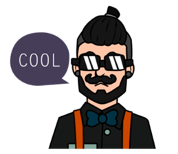 Hipster Hacker sticker #12163427