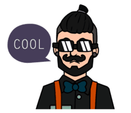 Hipster Hacker sticker #12163427