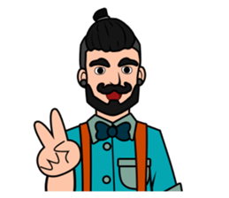 Hipster Hacker sticker #12163433