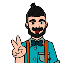 Hipster Hacker sticker #12163433